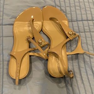 Michael Kors, Size 9, Nude Patent Leather Sandals